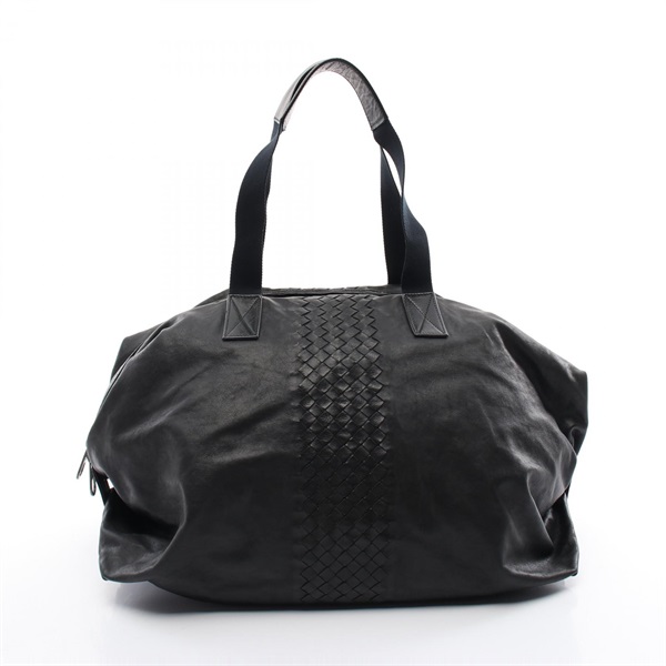 BOTTEGA VENETA Intrecciato Boston bag 234521VN0311000 leather Black Used unisex