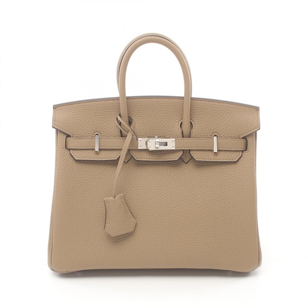 HERMES Birkin 25 Hand bag Togo leather SHW Beige Marfa Used Women