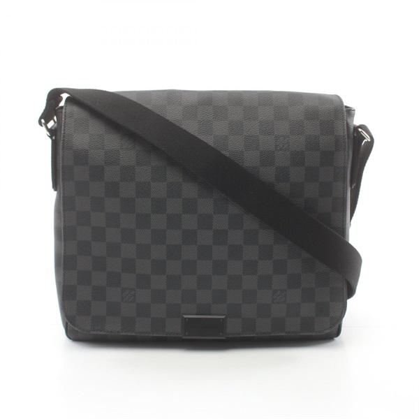 LOUIS VUITTON District PM Shoulder Bag N41260 Damier Graphite leather Black