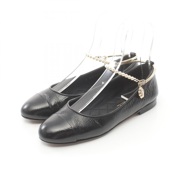 靴 CHANEL Coco Mark Pumps CHANEL Pumps Black Leather Size 35 US 5 Coco Mark CC Heel