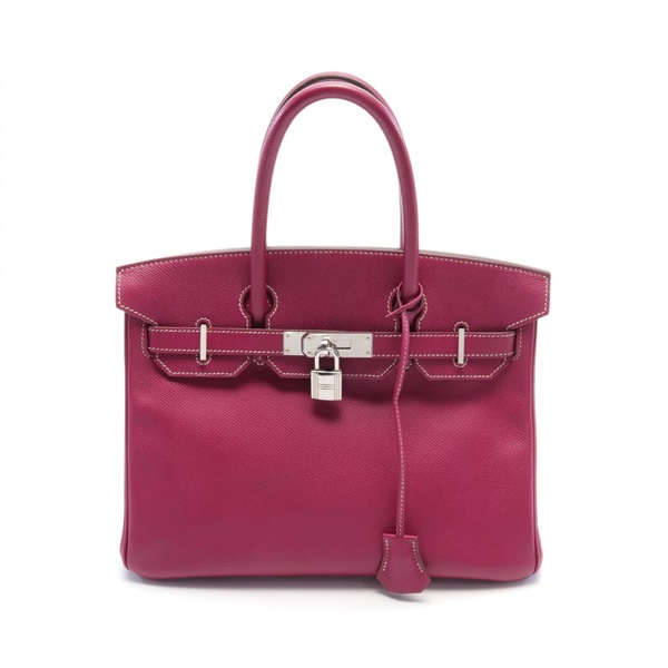 HERMES Candy Birkin 30 Verso Hand bag Epsom Leather SHW Tosca Pink Used Women