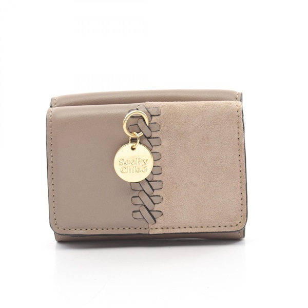 Chloe TILDA Double Sided compact purse Wallet CHS20P91585923W leather Suede