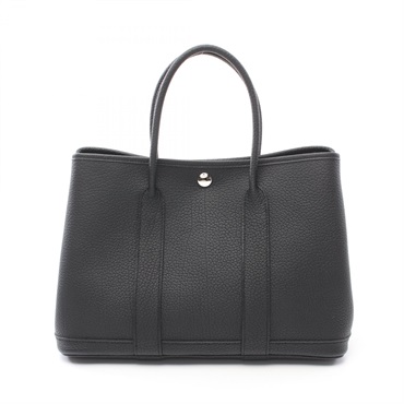 HERMES Garden party TPM Tote Bag Negonda leather SHW Black Used Women