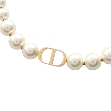 Dior 30 Montaigne Necklace N1116MTGRS Metal GHW Artificial pearl Beige Used