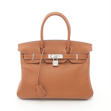 HERMES Birkin 30 Hand bag N Swift leather Brown Gold Used SHW