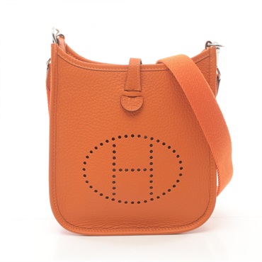 HERMES Evelyne TPM Shoulder crossbody Bag W Taurillon Clemence Orange minyan SHW