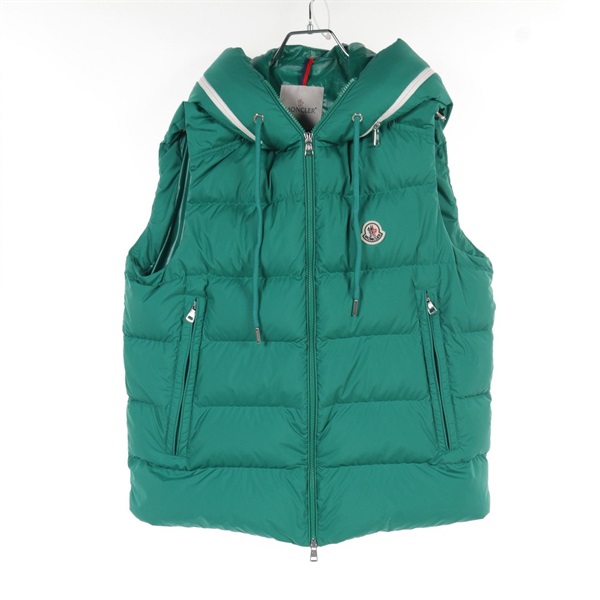 MONCLER CARDAMINE Down vest 1A00151 Nylon Green Used mens #3