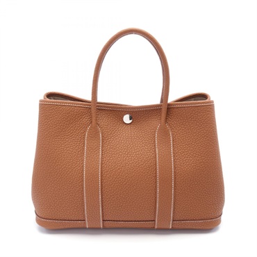 HERMES Garden party TPM Tote Bag W Negonda leather Gold SHW