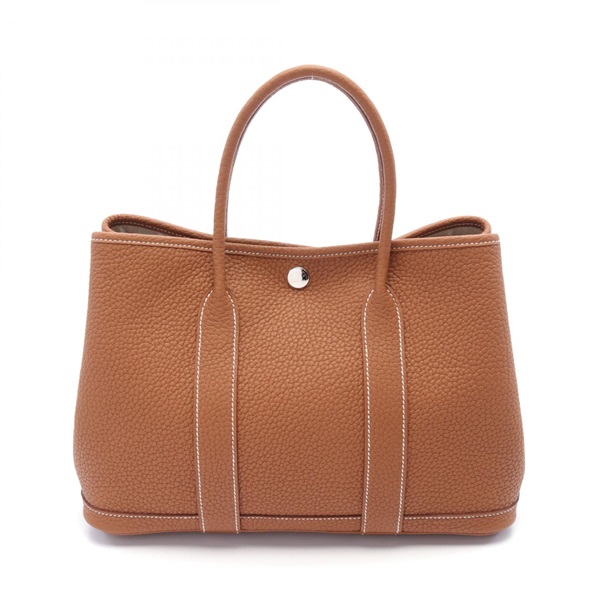 HERMES Garden party TPM Tote Bag W Negonda leather Gold SHW