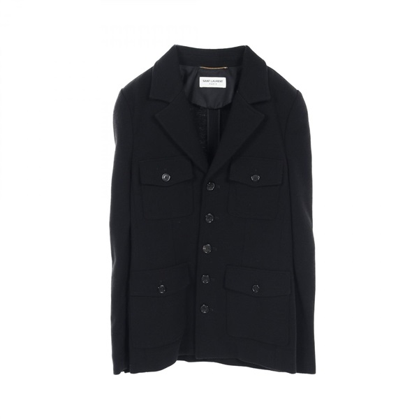 SAINT LAURENT PARIS jacket 777729 wool Nylon Black Used Women #F34