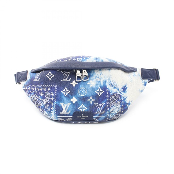 LOUIS VUITTON Monogram Bandana Discovery belt bag Body bag M20587 leather Blue