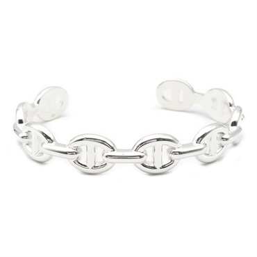 HERMES Chaine dancre Enchainee Bangle bracelet 16.5cm H109509B Silver925