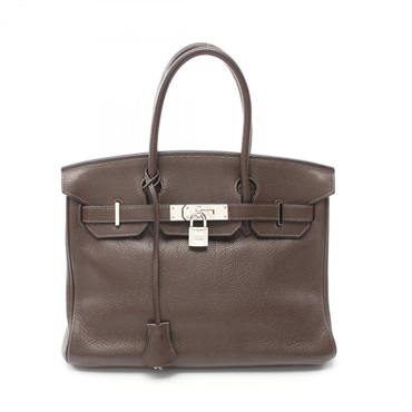 HERMES Birkin 30 Hand bag K Togo leather Brown Cacao Used SHW