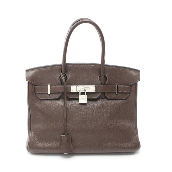 HERMES Birkin 30 Hand bag K Togo leather Brown Cacao Used SHW