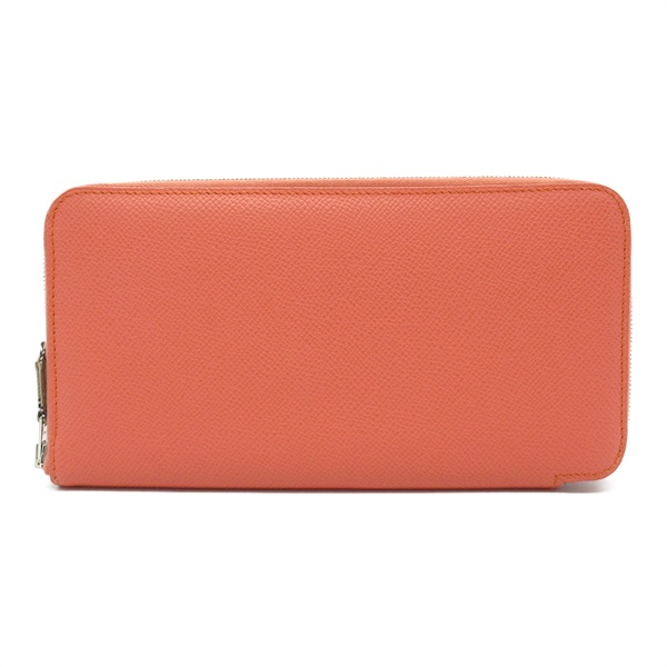 HERMES Azap Long Silkin Around wallet Epsom leather SHW Pink Flamingo Used Women