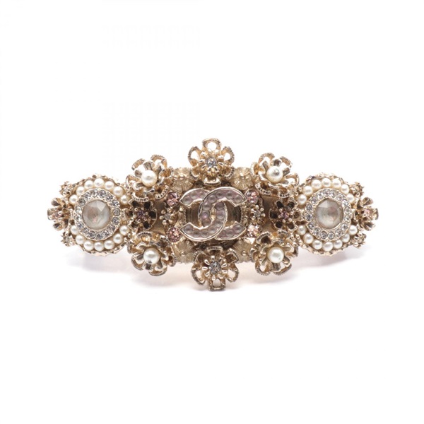 CHANEL COCO Mark Valletta hair pin 15A Rhinestone Artificial pearl GHW