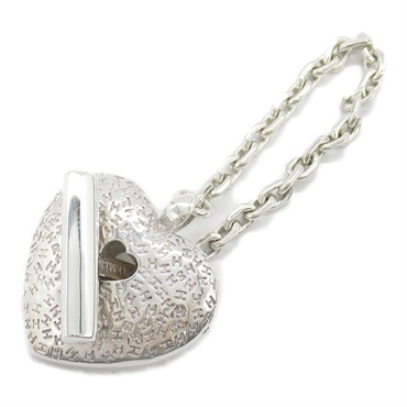 HERMES Heart motif bag charm charm Silver925 Silver Used Women