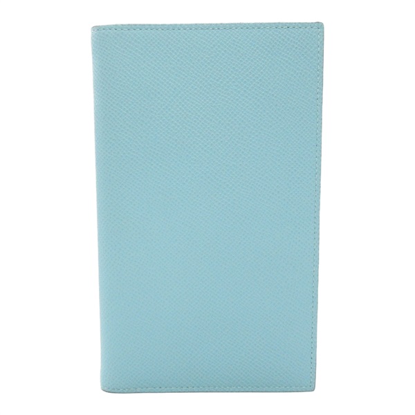 HERMES Agenda Vision 2 Notebook cover Epsom leather Blue atoll Used Women T SHW