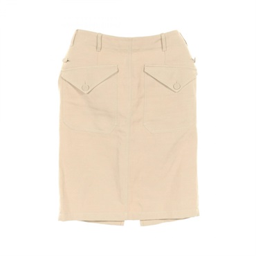 HERMES skirt Fabric cotton linen Beige Used Women size 34