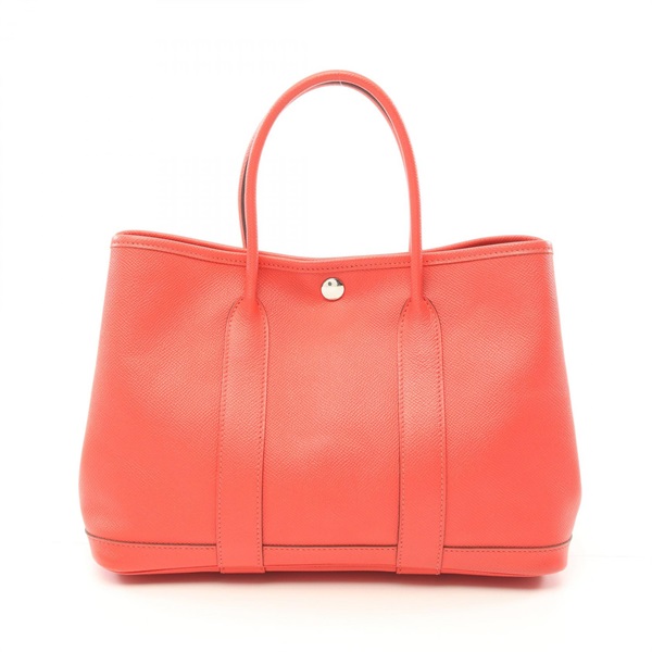 HERMES Garden Party TPM Tote Bag Epsom Leather SHW Rose jaipur Pink Used Women