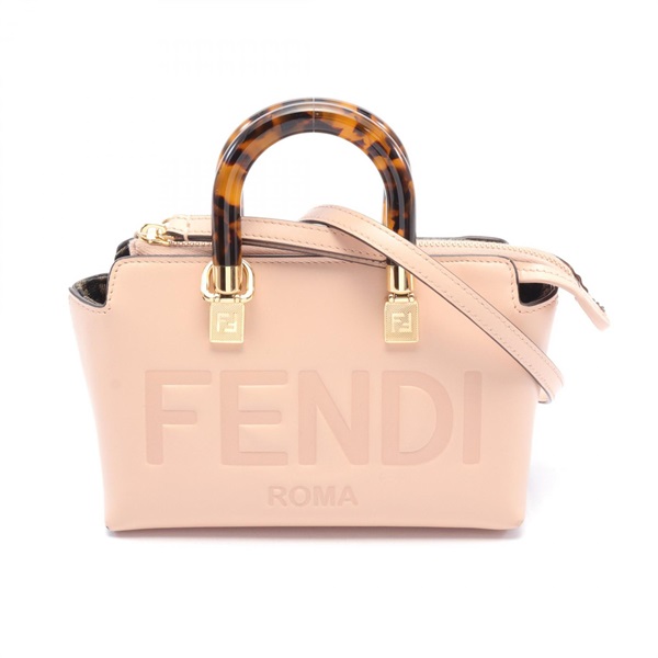 FENDI By The Way Mini 2way shoulder Handbag 8BS067 leather Pink Used Women GHW