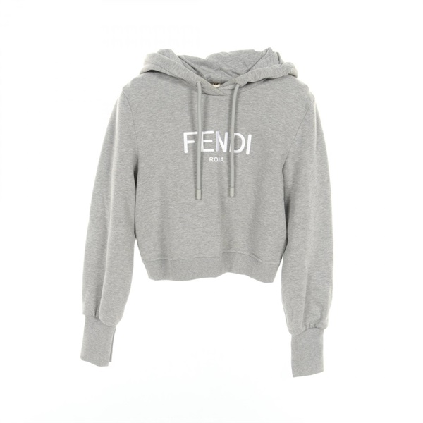 FENDI Hoodie sweat shirts FS7516 ALCB cotton Gray Used Women size S