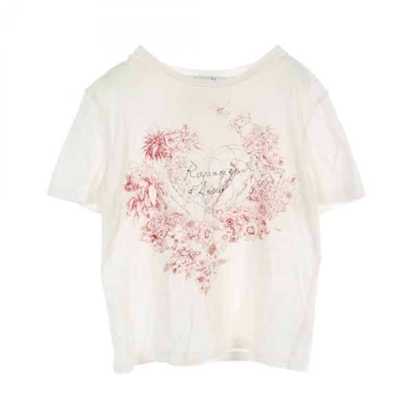Christian Dior Royaume dAmour T-shirt 153T12DA454 cotton White Used Women #S