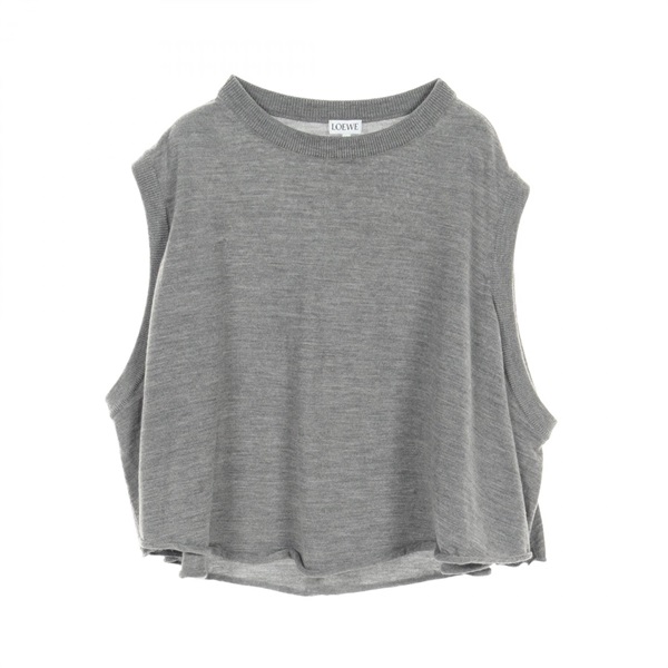 LOEWE knit vest Tops S359Y14KD6 wool Gray Used Women size S