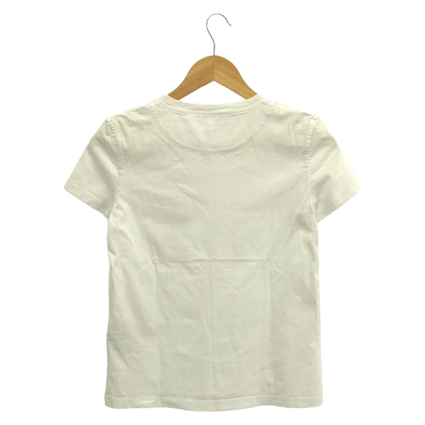 HERMES T-shirt Short sleeve shirt Tops 3E4620DL cotton White Used Women size 34