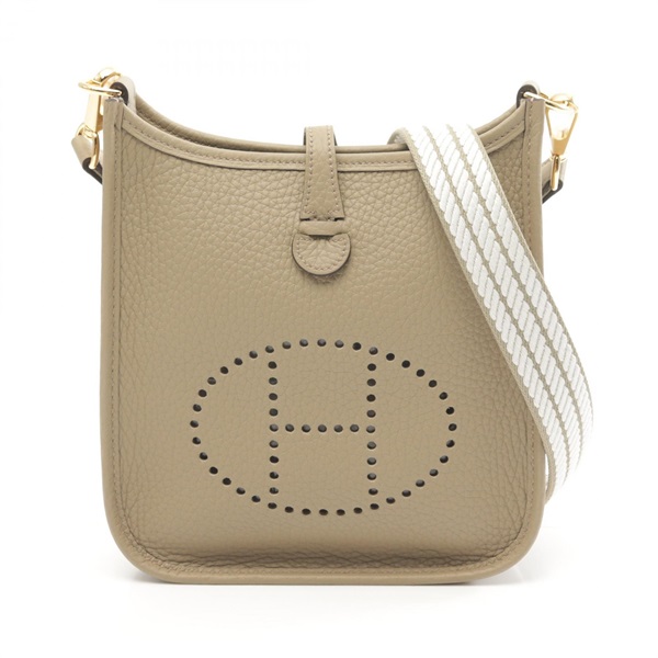 HERMES Evelyne TPM Shoulder crossbody Bag W 069426CC Taurillon Clemence Beige