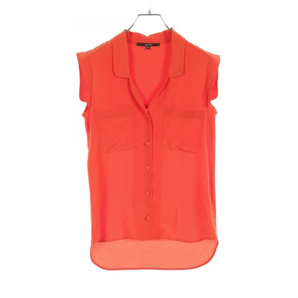 GUCCI blouse #36 tops sleeveless silk Orange Used