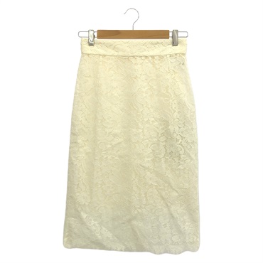 DOLCE & GABBANA lace skirt Nylon White Used Women #38