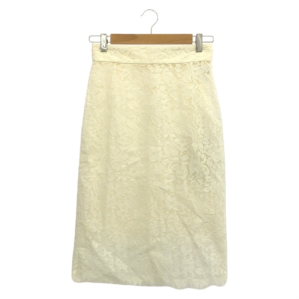 DOLCE & GABBANA lace skirt Nylon White Used Women #38