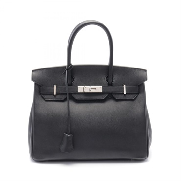 HERMES Birkin 30 Hand bag D Epsom leather Black Used SHW