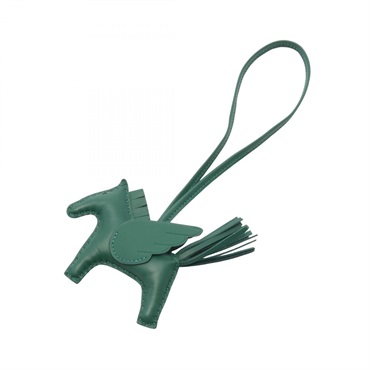 HERMES Rodeo Pegasus PM Bag charm Agneau milo Swift leather Green Used Women W