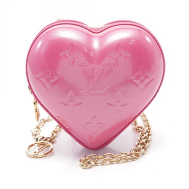 LOUIS VUITTON Keep My Heart Chain Shoulder Bag M82966 Vernis leather Pink Used