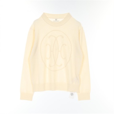 HERMES H lift knitwear Sweater Jumper cashmere Beige Used Women #42