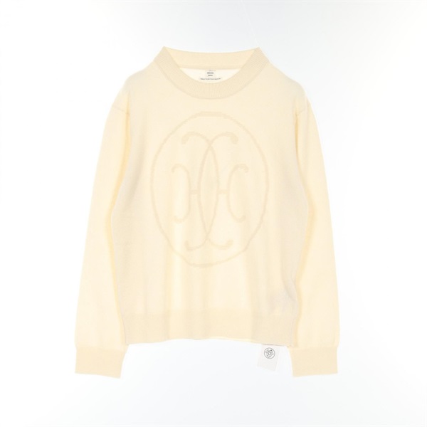 HERMES H lift knitwear Sweater Jumper cashmere Beige Used Women #42