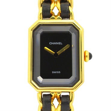 CHANEL Premiere XL Wrist Watch H0001 Quartz Gold Plated leather Used Women CC
