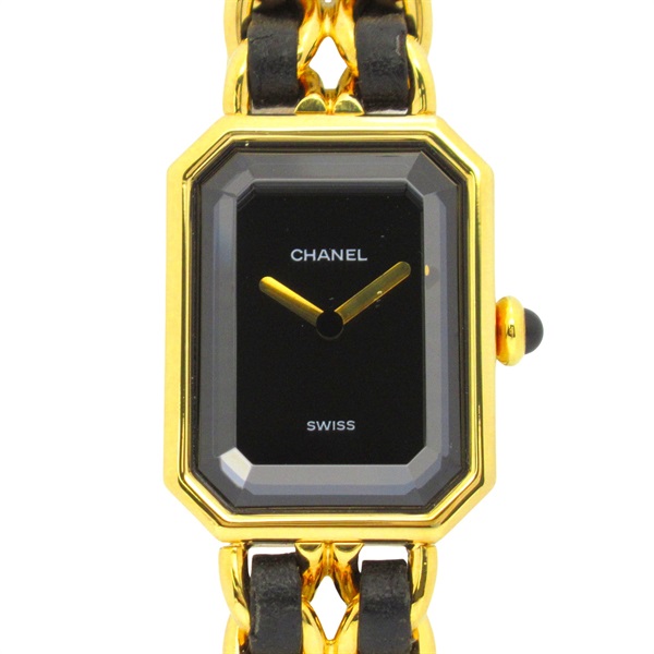 CHANEL Premiere XL Wrist Watch H0001 Quartz Gold Plated leather Used Women CC