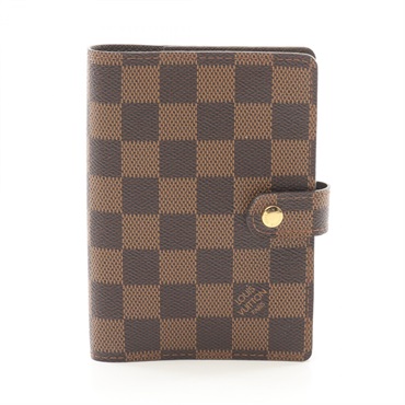 LOUIS VUITTON Agenda PM Notebook cover R20700 Damier canvas Ebene Used unisex LV
