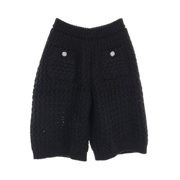 CHANEL Pants short #34 P72880K10476 wool Black Used