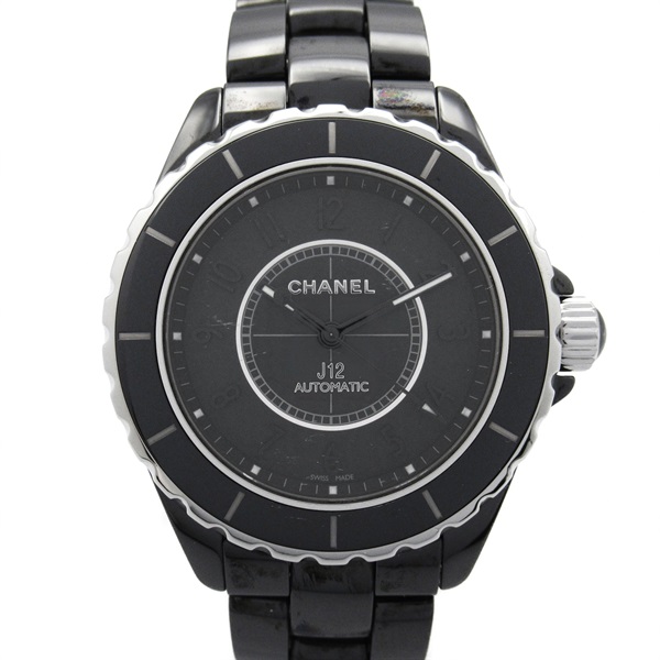 CHANEL J12 Intense Black 38 Wrist Watch H3829 Automatic ceramic Used mens CC