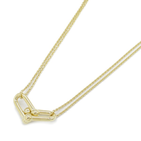 TIFFANY＆CO Large Double Link Pendant Necklace 18KYG Yellow Gold Used women