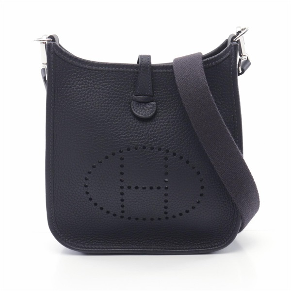 HERMES Evelyne TPM Shoulder crossbody Bag B  Navy Caban Used SHW