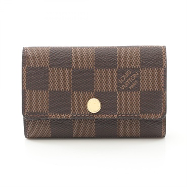 LOUIS VUITTON Multicles 6 key holder case N62630 Damier canvas Ebene Used unisex