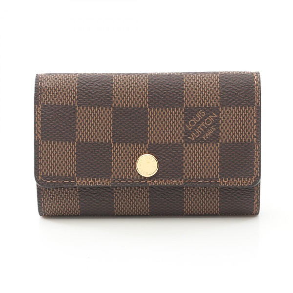LOUIS VUITTON Multicles 6 key holder case N62630 Damier canvas Ebene Used unisex