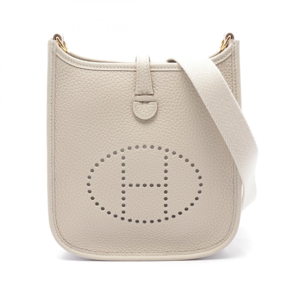 HERMES Evelyne TPM Shoulder crossbody Bag W Taurillon Clemence Beton GHW