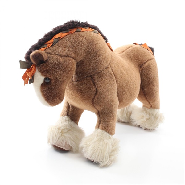 HERMES Elmy PM Horse soft toy Suede acrylic Brown Multicolor Used Women