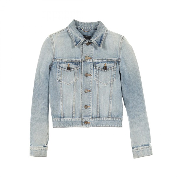 SAINT LAURENT PARIS Denim Jacket cotton Blue Used Women #M